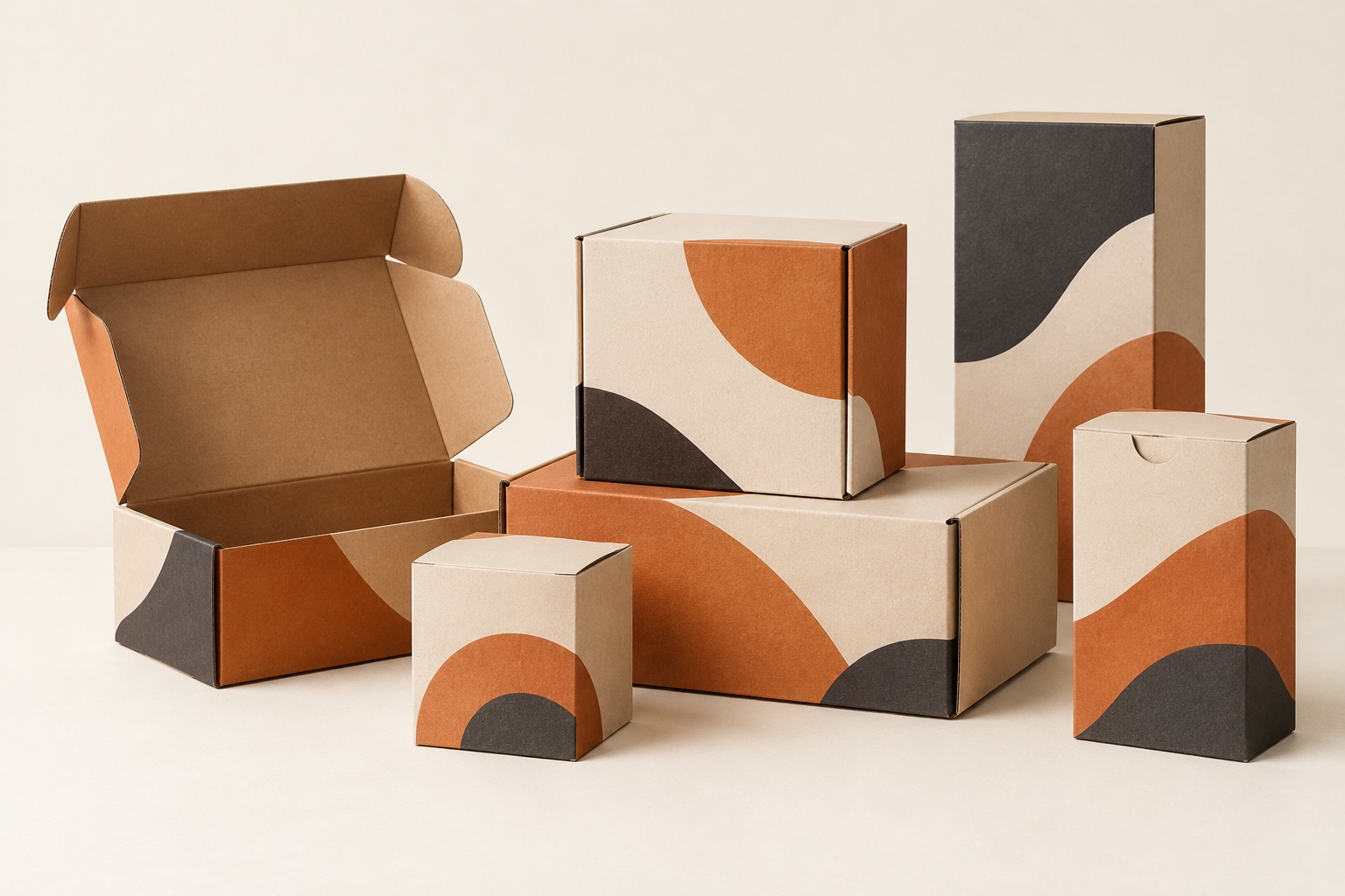 Illustrative packaging photo of custom printed cartons